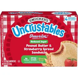 Smucker's Uncrustables Frozen Whole Wheat Peanut Butter & Strawberry Jam Sandwich - 8oz/4ct