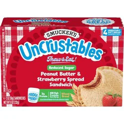 Smucker's Uncrustables Frozen Whole Wheat Peanut Butter & Strawberry Jam Sandwich - 8oz/4ct