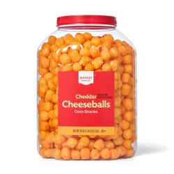 Cheddar Cheese Balls Corn Snacks - 20oz (1lb 4oz) 567g - Market Pantry™