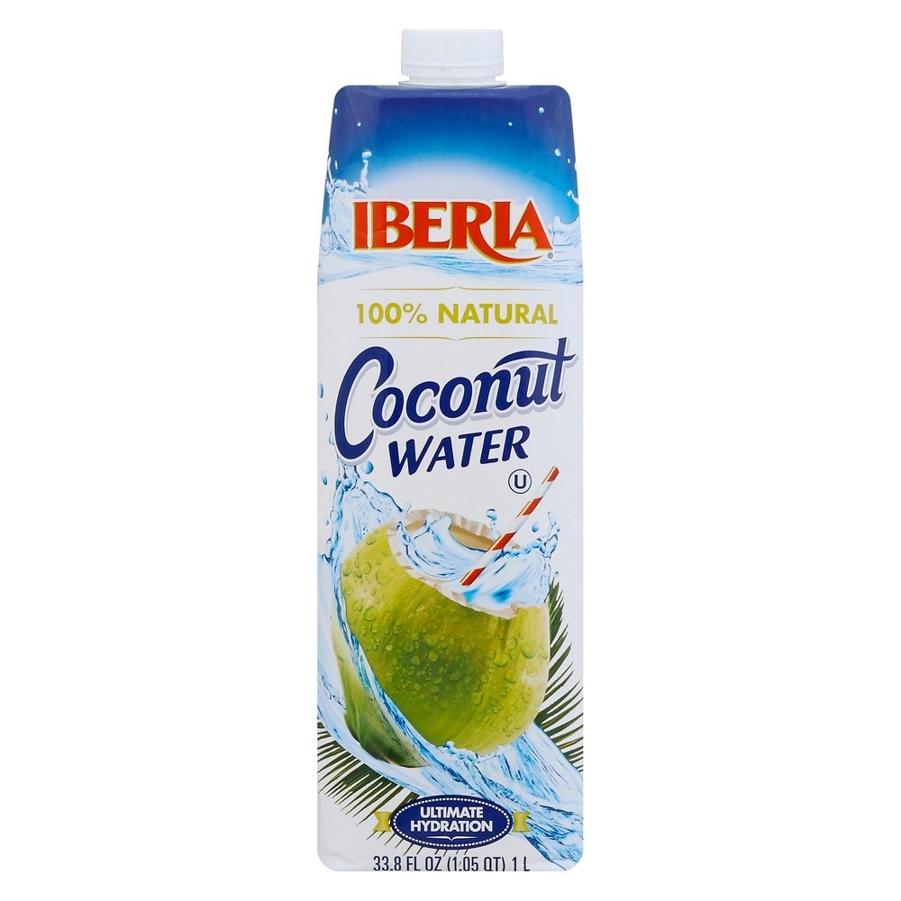 slide 3 of 3, Iberia 100% Natural Coconut Water, 33.8 fl oz