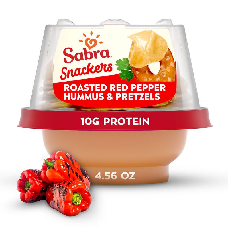 slide 6 of 6, Sabra Roasted Red Pepper Hummus Snacker - 4.56oz, 4.56 oz