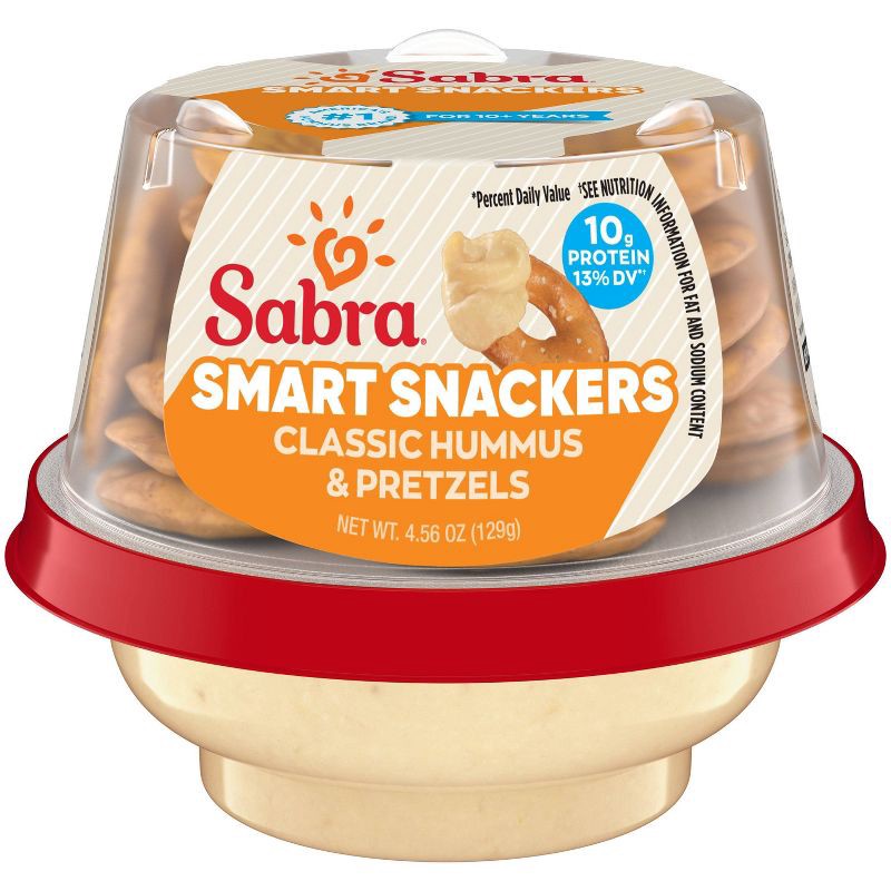 slide 2 of 4, Sabra Classic Hummus Snacker with Pretzels - 4.56oz, 4.56 oz