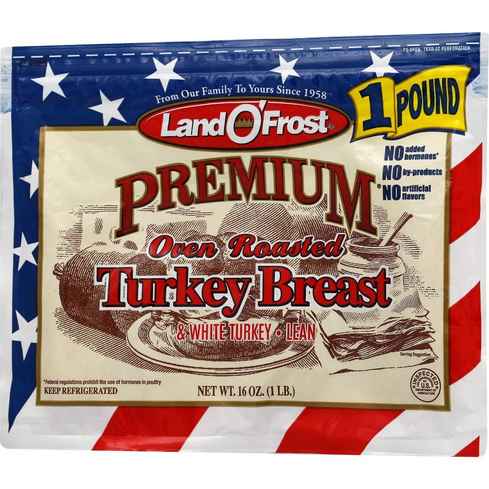 slide 4 of 4, Land O'Frost Oven Roasted Turkey Breast, 16 oz