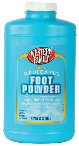 slide 1 of 1, Western Family Foot Powder Medicated, 1 ct