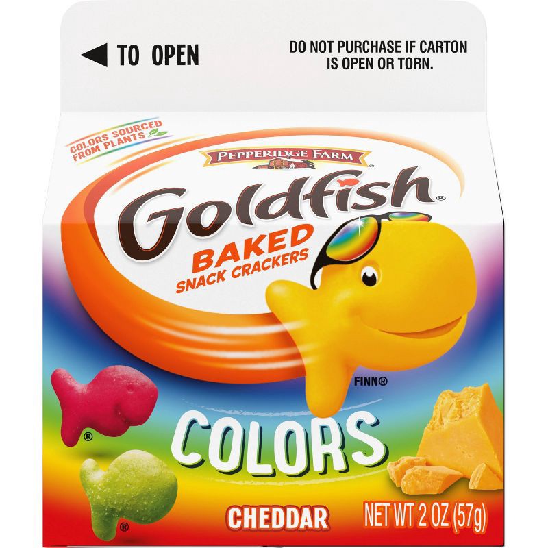 slide 3 of 7, Pepperidge Farm Goldfish Colors Cheddar Crackers - 2oz Carton, 2 oz