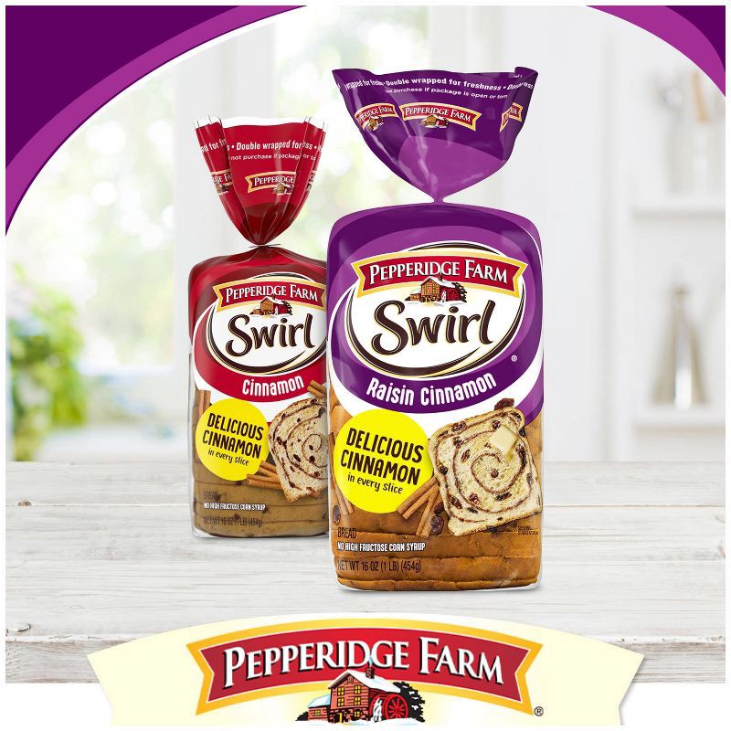 slide 4 of 6, Pepperidge Farm Raisin Cinnamon Swirl Breakfast Bread - 16oz, 16 oz