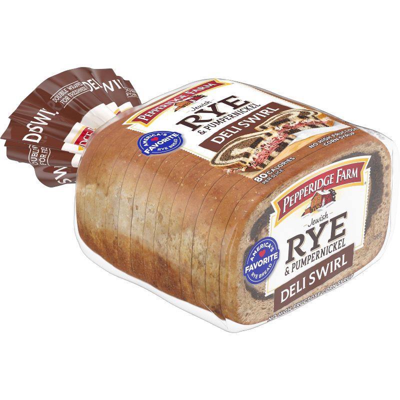 slide 9 of 12, Pepperidge Farm Vegan Jewish Rye & Pumpernickel Deli Swirl Bread - 16oz, 16 oz