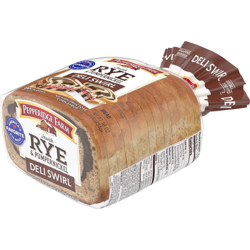 slide 10 of 12, Pepperidge Farm Vegan Jewish Rye & Pumpernickel Deli Swirl Bread - 16oz, 16 oz