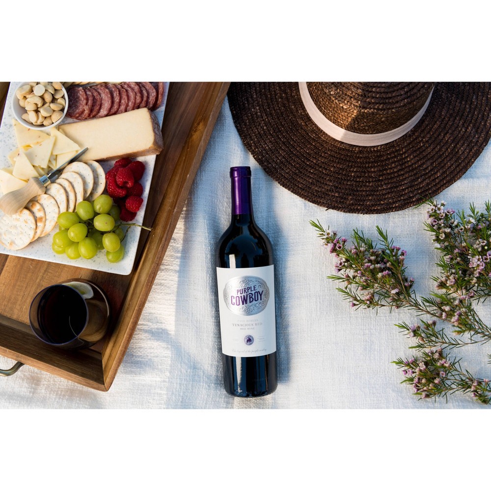 slide 5 of 5, Purple Cowboy Tenacious Red Blend Wine - 750ml Bottle, 750 ml