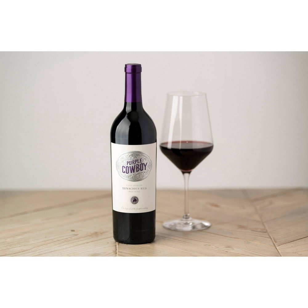 slide 3 of 5, Purple Cowboy Tenacious Red Blend Wine - 750ml Bottle, 750 ml