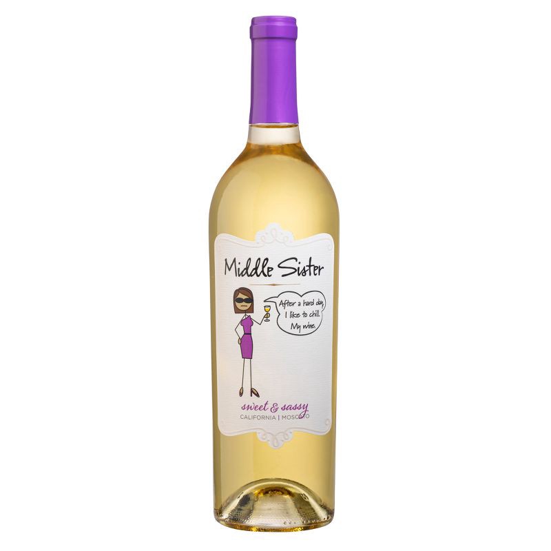 slide 1 of 5, Middle Sister Moscato White Wine - 750ml Bottle, 750 ml