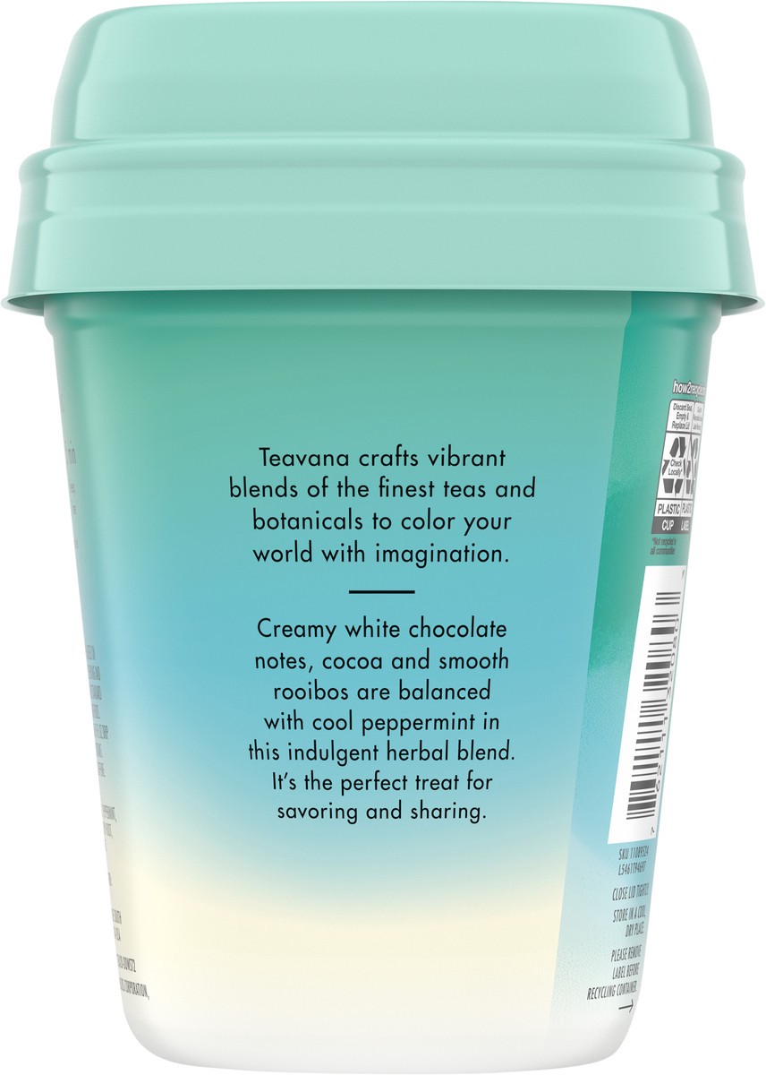 slide 10 of 12, Teavana Caffeine Free Herbal Tea — White Chocolate Peppermint with roobois & cocoa — 1 box (12 sachets total), 1.27 oz