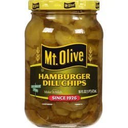 Mt. Olive Hamburger Dill Pickle Chips - 16oz