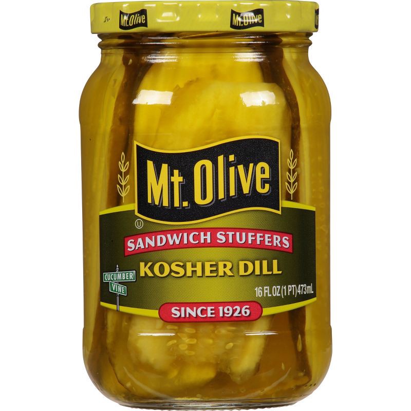 slide 1 of 4, Mt. Olive Sandwich Stuffers Kosher Dill Pickle Slices - 16oz, 16 oz