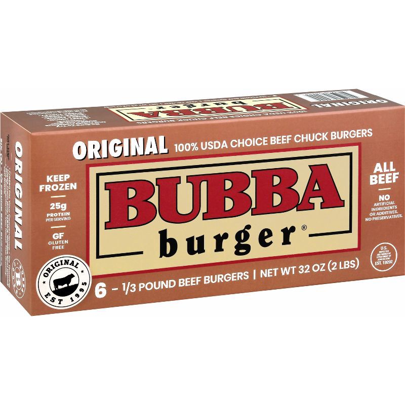 slide 1 of 3, Bubba Burger Beef Burger Patties - Frozen - 32oz/6ct, 32 oz, 6 ct