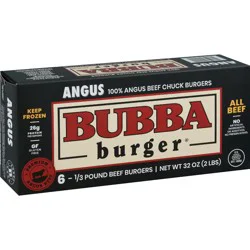 Bubba Burger Angus Beef Chuck Burger Patties - Frozen - 32oz/6ct
