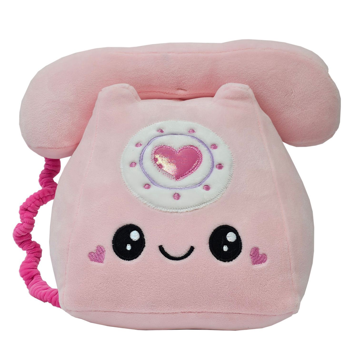 slide 1 of 1, TOYS Valentine Electronics/Housewares Plush-Pink Telephone, 1 ct