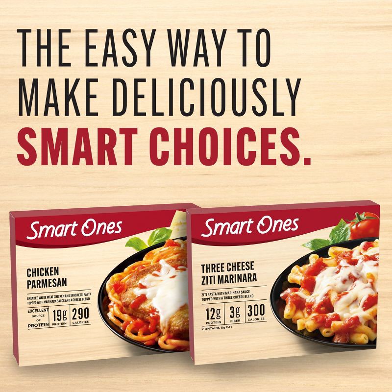 slide 8 of 8, Smart Ones Frozen Three Cheese Ziti Marinara - 9oz, 9 oz