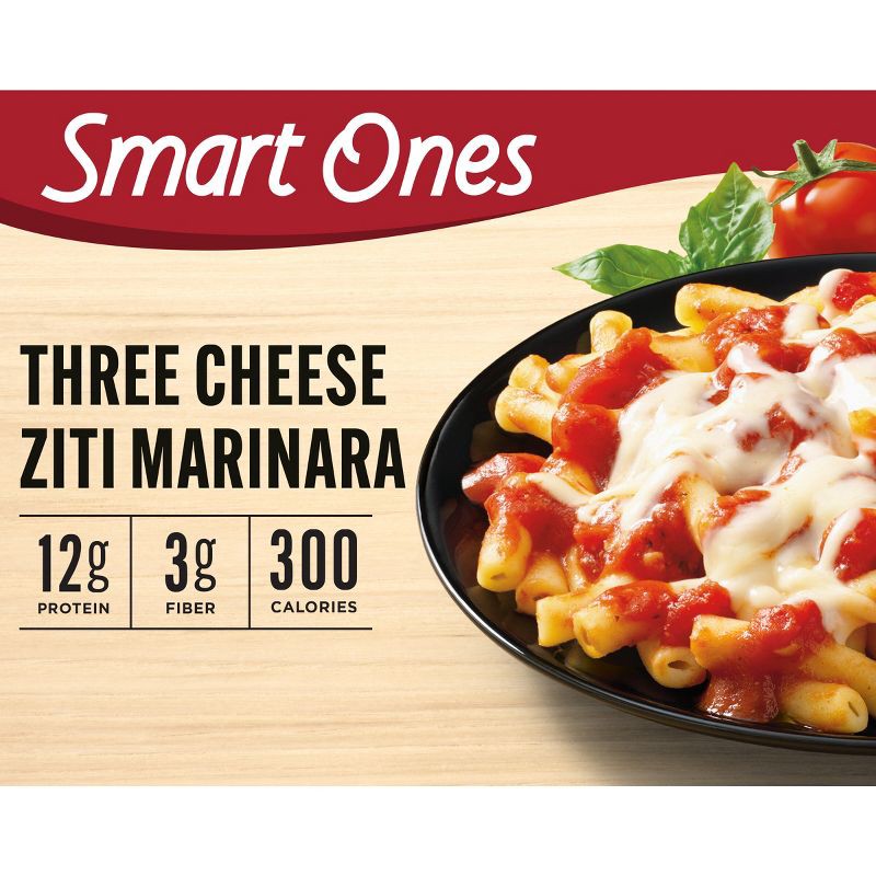 slide 1 of 8, Smart Ones Frozen Three Cheese Ziti Marinara - 9oz, 9 oz