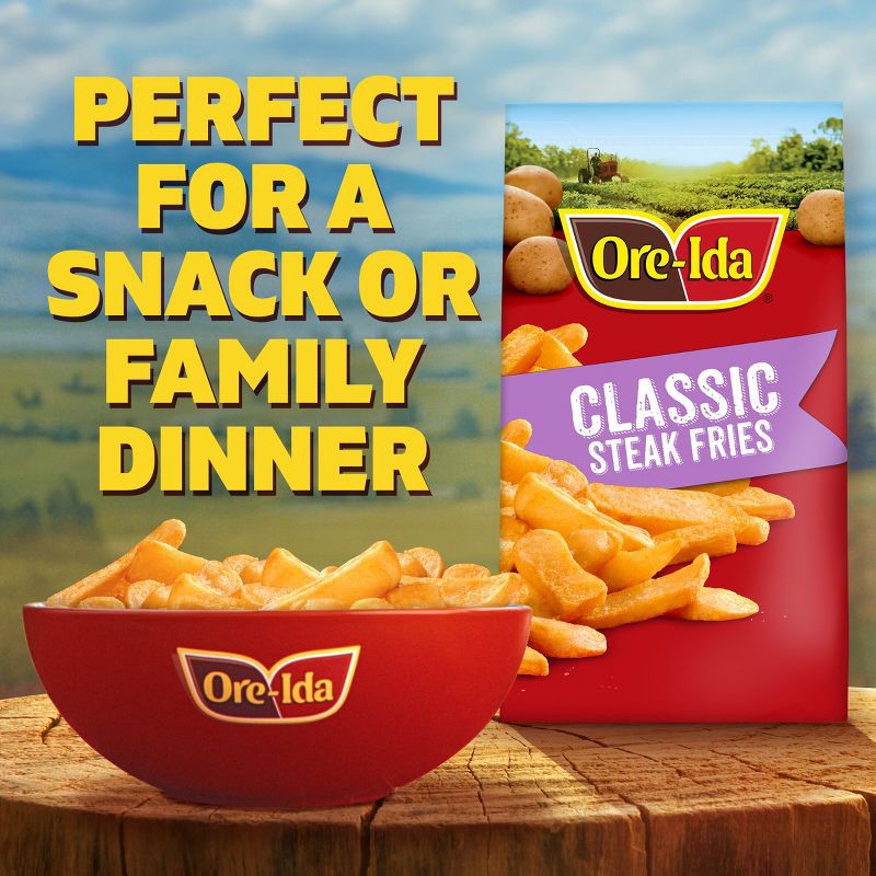 slide 4 of 10, Ore-Ida Gluten Free Frozen Thick Cut Steak Fries - 28oz, 28 oz