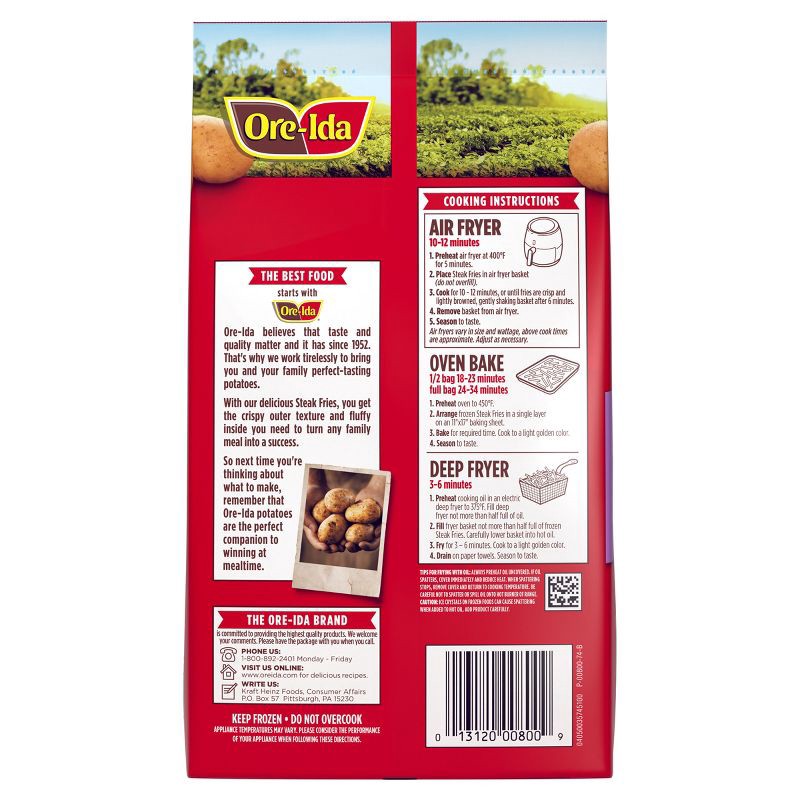 slide 8 of 9, Ore-Ida Gluten Free Frozen Thick Cut Steak Fries - 28oz, 28 oz