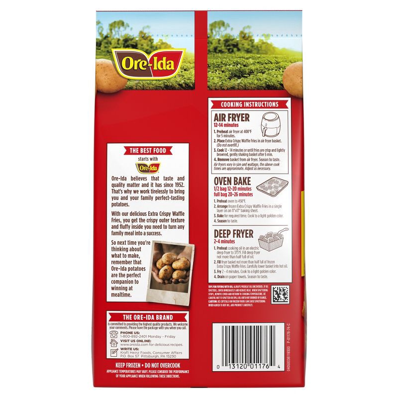 slide 9 of 9, Ore-Ida Gluten Free Frozen Golden Waffle Fries - 22oz, 22 oz