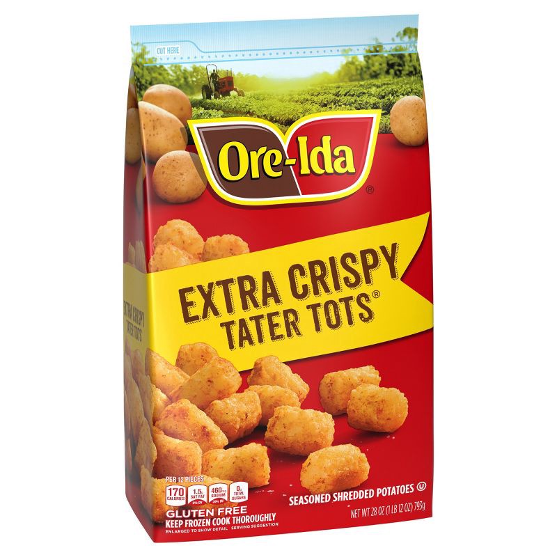 slide 10 of 10, Ore-Ida Gluten Free Extra Crispy Frozen Tater Tots - 28oz, 28 oz