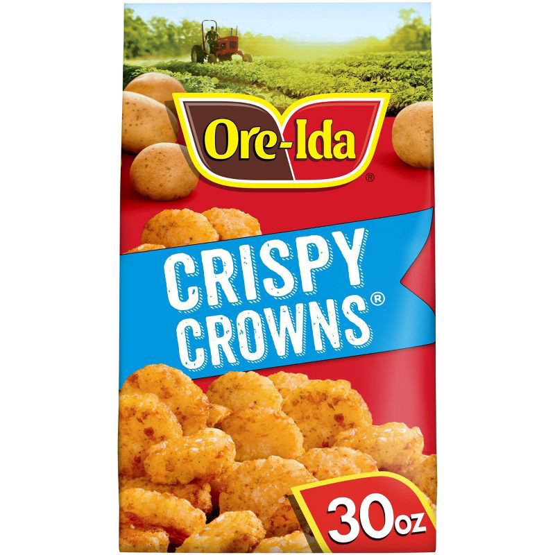 slide 1 of 10, Ore-Ida Gluten Free Frozen Crispy Crowns Seasoned Shredded Potatoes - 30oz, 30 oz