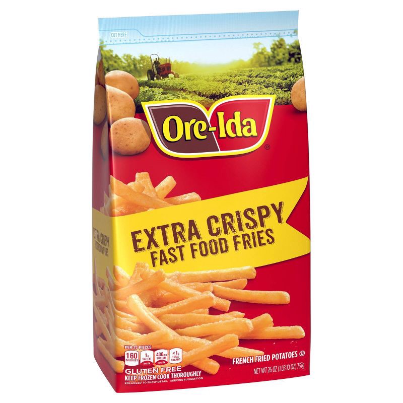 slide 9 of 9, Ore-Ida Gluten Free Frozen Extra Crispy Fast Food Fries - 26oz, 26 oz