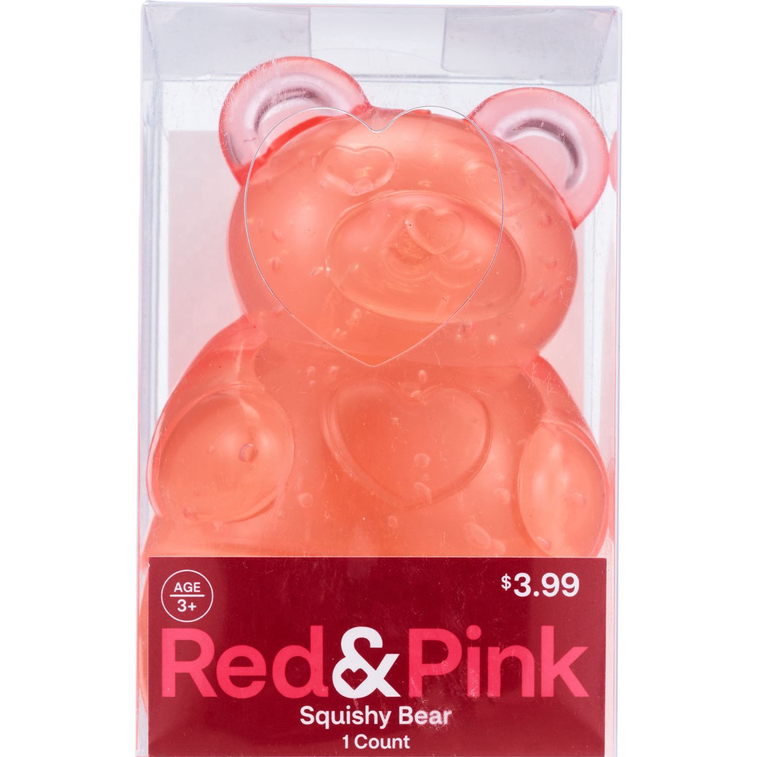 slide 1 of 1, RED AND PINK Jelly Bear, 1 ct