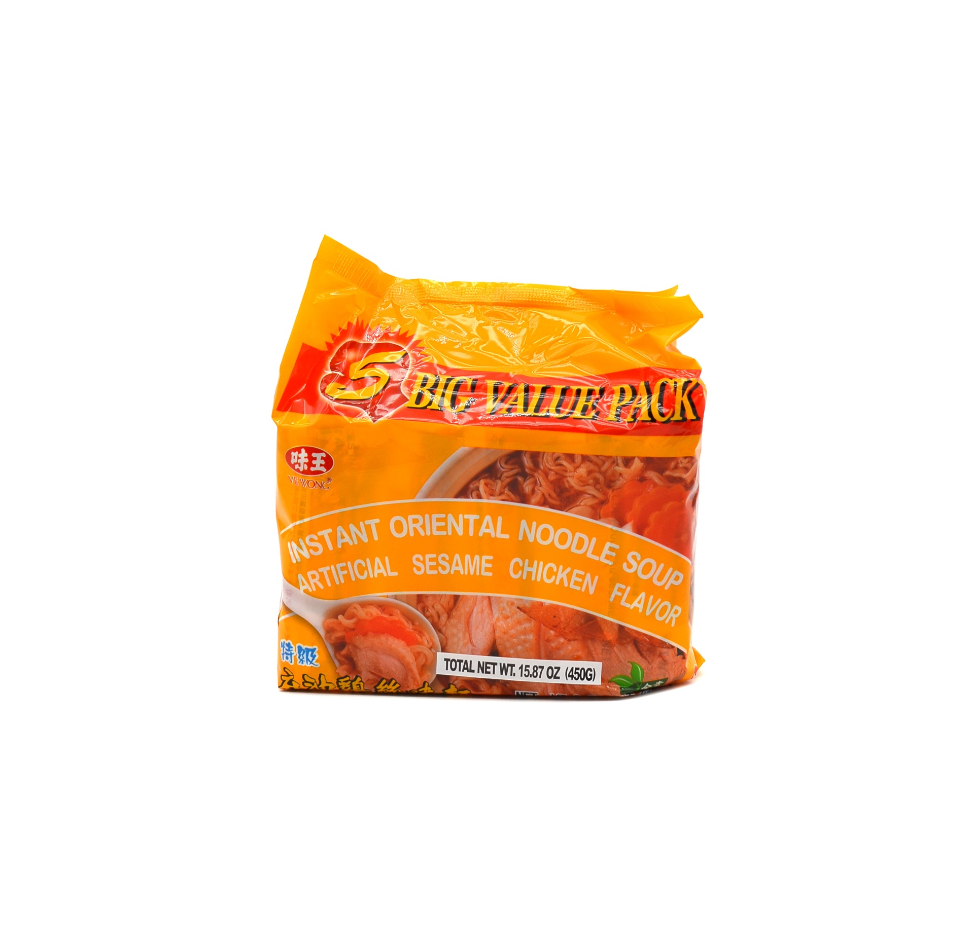 slide 1 of 1, Ve Wong Instant Noodle-sesame Chicken, 5 ct