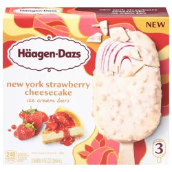 Häagen-Dazs New York Strawberry Cheesecake Ice Cream Bars 3 - 9 fl oz Bars
