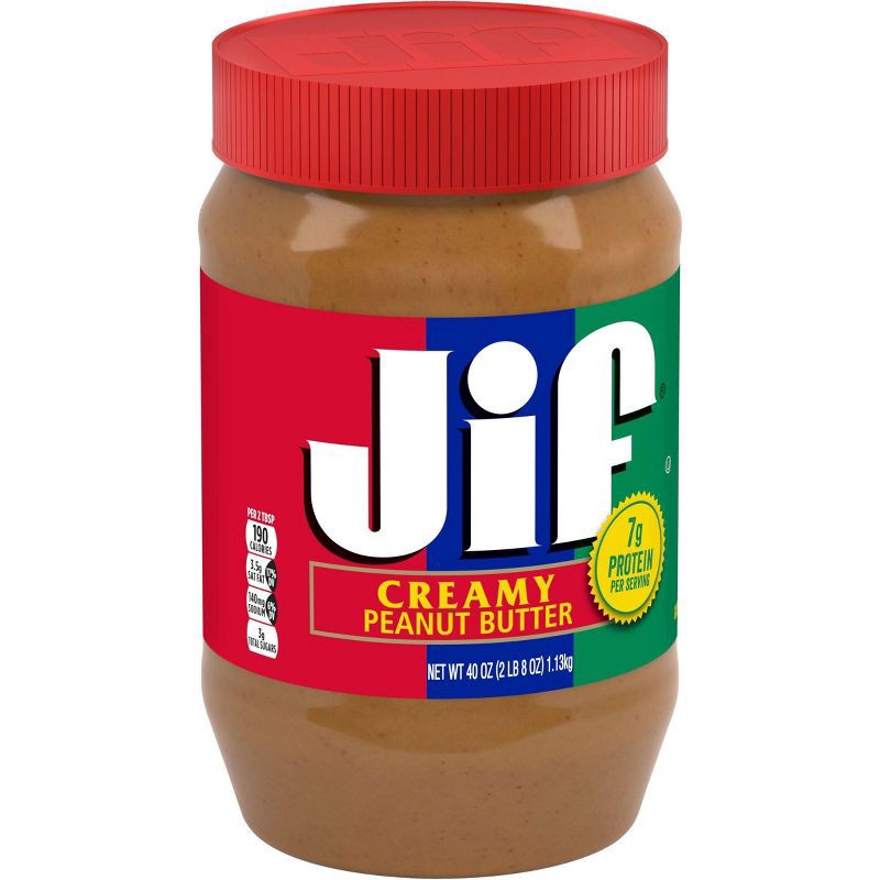 slide 2 of 6, Jif Creamy Peanut Butter - 40oz, 40 oz