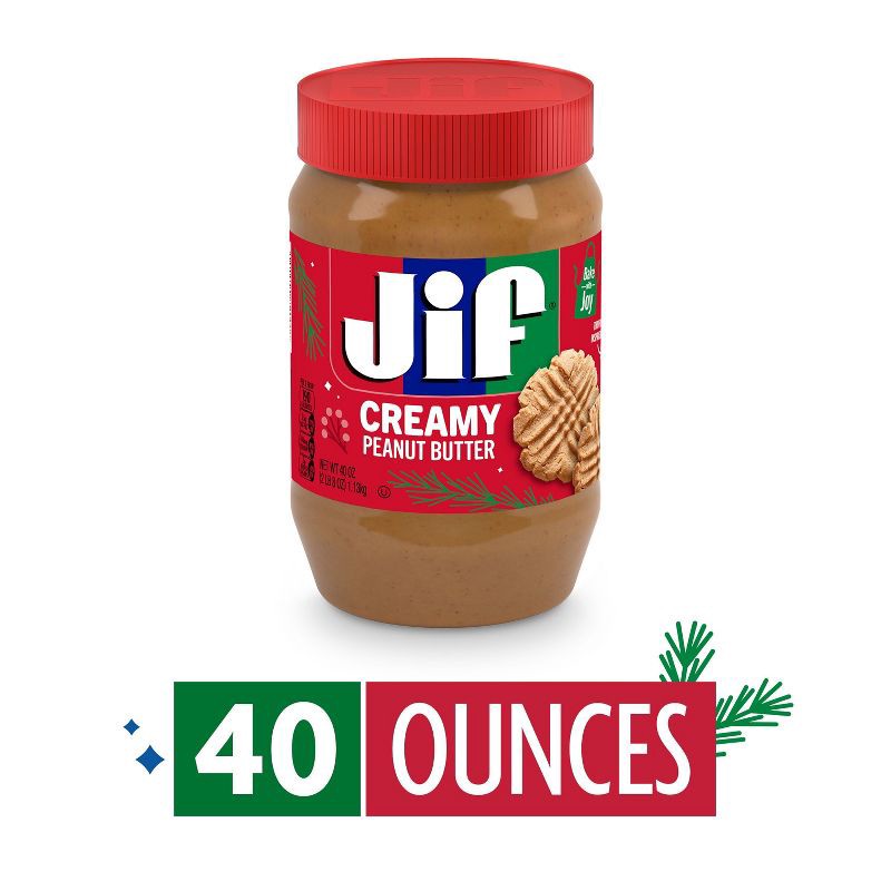 slide 4 of 9, Jif Creamy Peanut Butter - 40oz, 40 oz