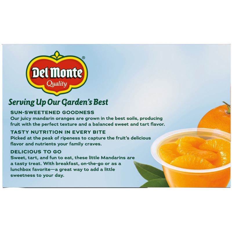 slide 2 of 7, Del Monte Mandarin Oranges Fruit Cups in 100% Juice - 12ct/4oz, 12 ct; 4 oz