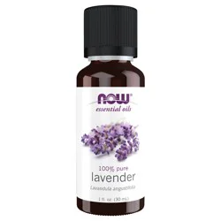 NOW Essential Oils, Lavender Oil, Soothing Aromatherapy Scent, Steam Distilled, 100% Pure, Vegan, Child Resistant Cap, 1-Ounce