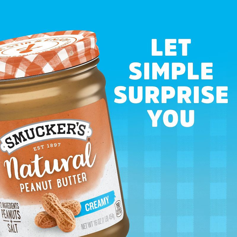 slide 4 of 6, Smucker's Natural Creamy Peanut Butter - 16oz, 16 oz