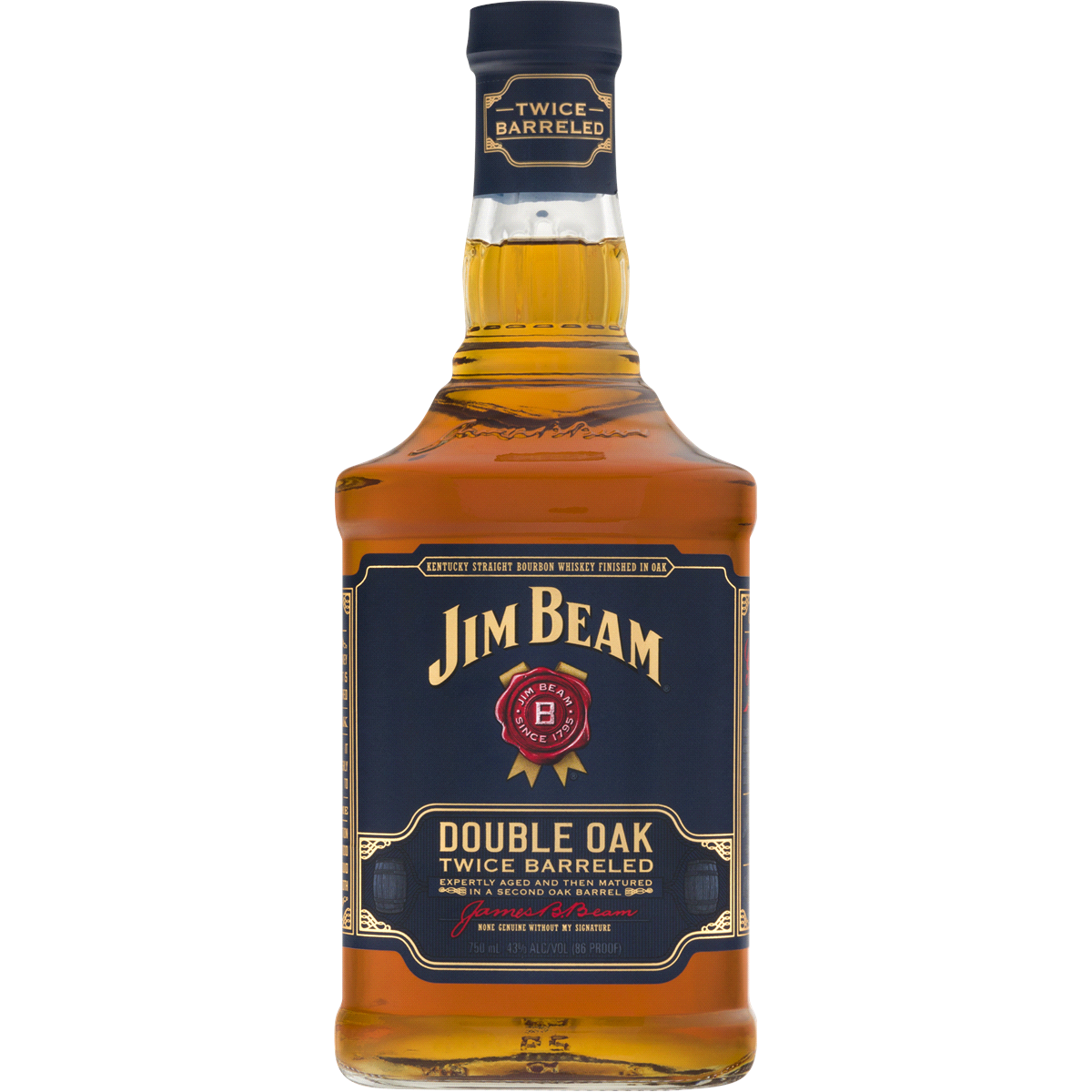 slide 2 of 3, Jim Beam Double Oak Twice Barreled Kentucky Straight Bourbon Whiskey 750 ml, 750 ml