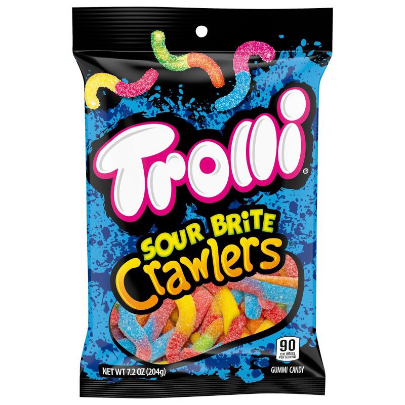 slide 2 of 10, Trolli Candy Sour Brite Crawlers Gummi Worms - 7.2oz, 7.2 oz