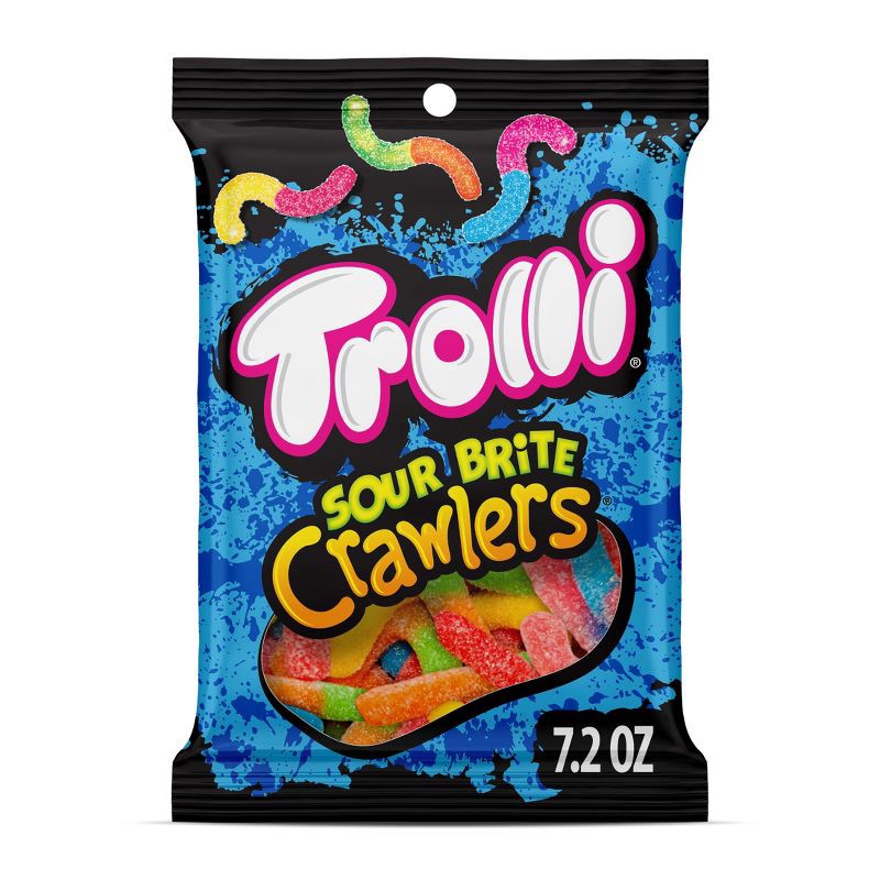 slide 1 of 10, Trolli Candy Sour Brite Crawlers Gummi Worms - 7.2oz, 7.2 oz