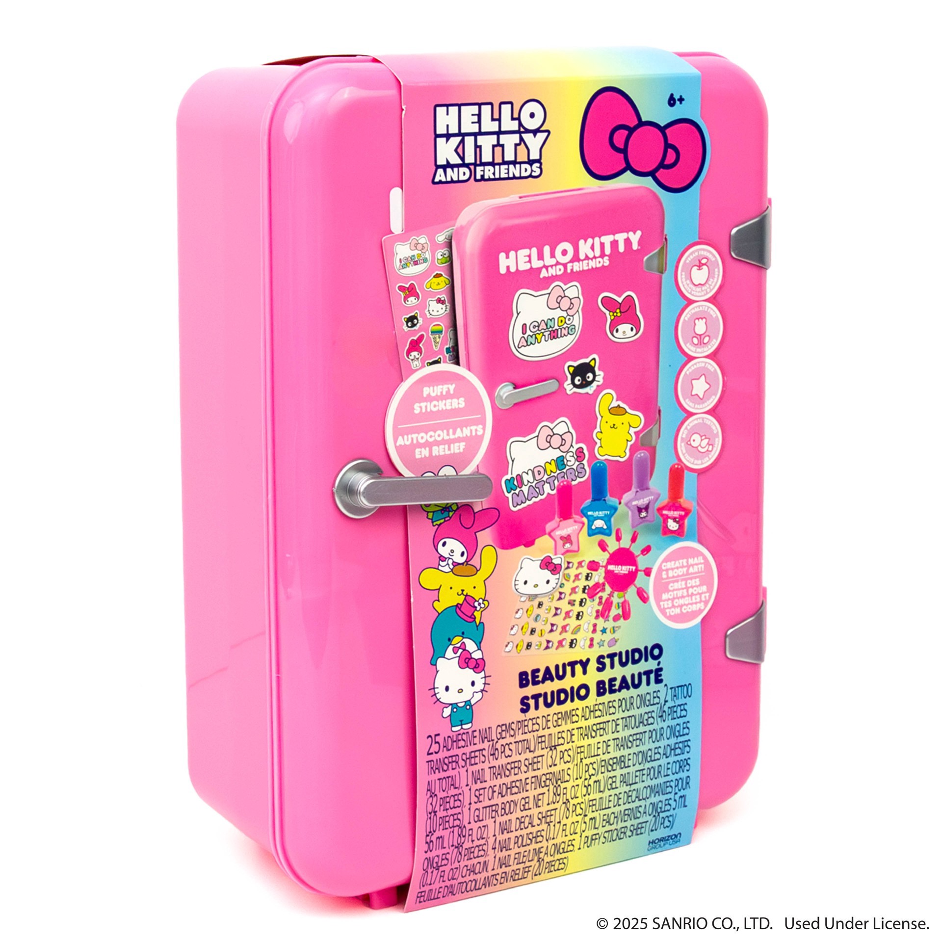 slide 4 of 5, Hello Kitty & Friends Beauty Studio, 11 in x 4 in x 8 in
