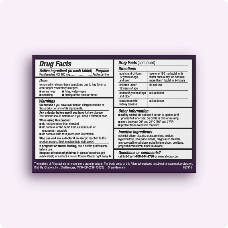 slide 2 of 10, Allegra 24 Hour Allergy Relief Medicine Tablets - Fexofenadine Hydrochloride - 30ct, 30 ct