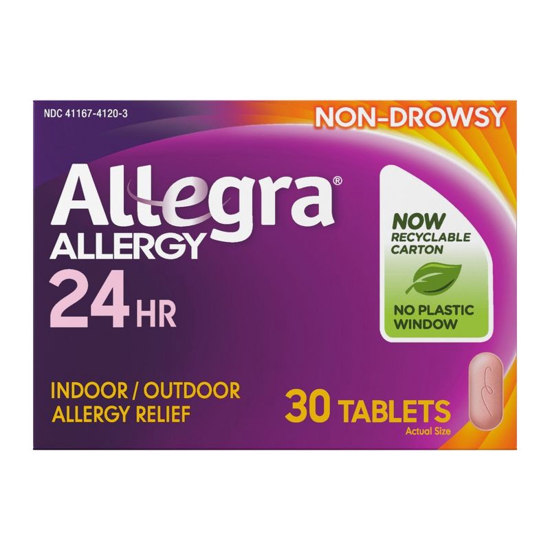 slide 1 of 10, Allegra 24 Hour Allergy Relief Medicine Tablets - Fexofenadine Hydrochloride - 30ct, 30 ct