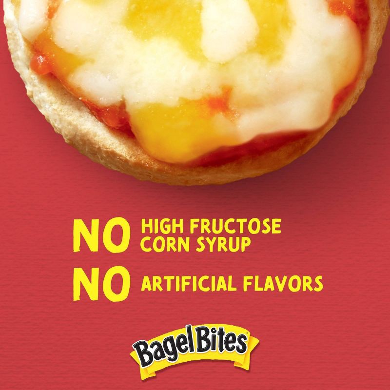 slide 5 of 16, Bagel Bites Three Cheese Mini Pizza Bagel Frozen Snacks - 31.1oz/40ct, 40 ct; 31.1 oz