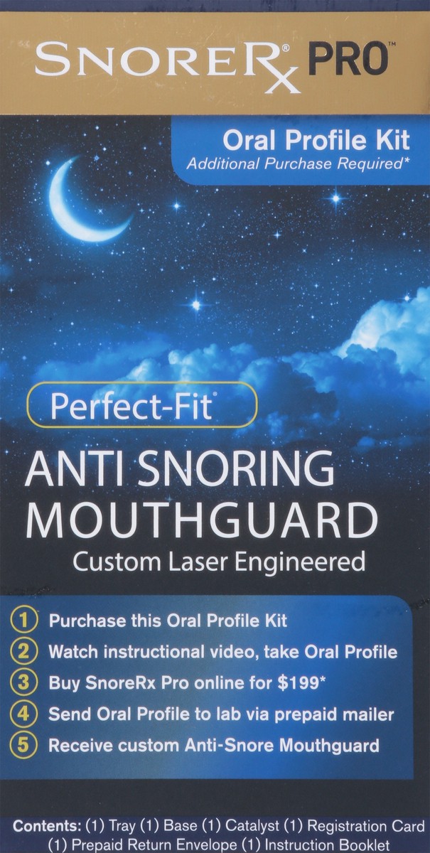 slide 7 of 9, SnoreRx Perfect-Fit Anti Snoring Mouthguard Oral Profile Kit 1 ea, 1 ct