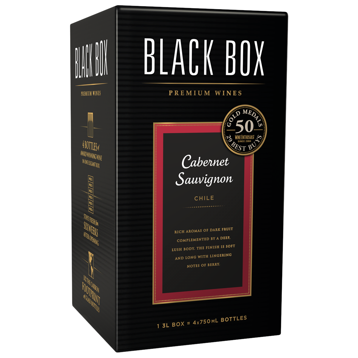 slide 2 of 3, Black Box Cabernet Sauvignon, 3 liter box