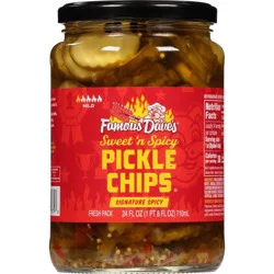 Famous Dave's Spicy Pickle Chips - 24oz
