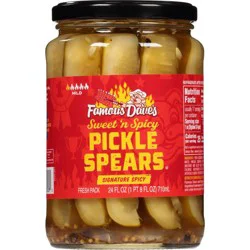 Famous Dave's Signature Spicy Pickle Spears - 24oz