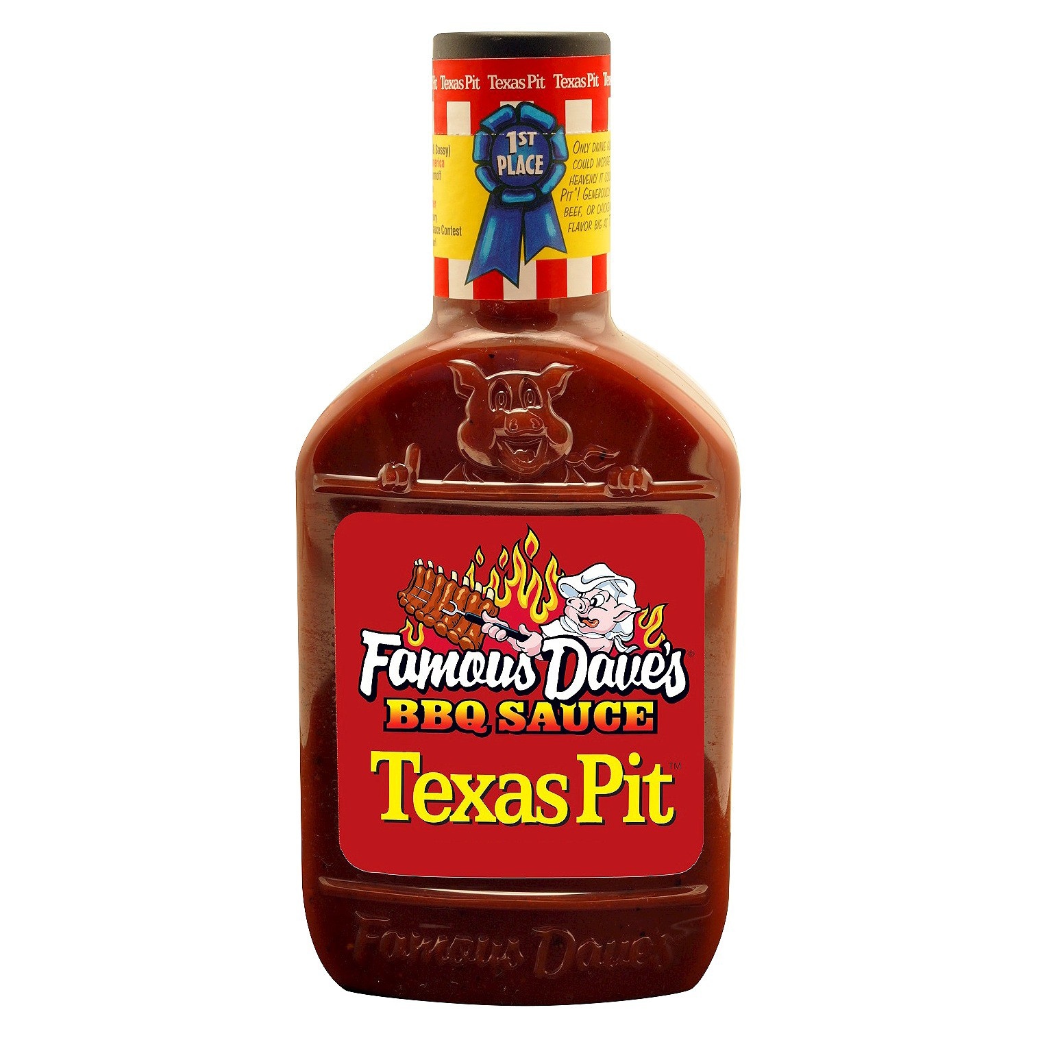 slide 1 of 3, Famous Dave's Texas Pit Barbeque Sauce, 19 oz