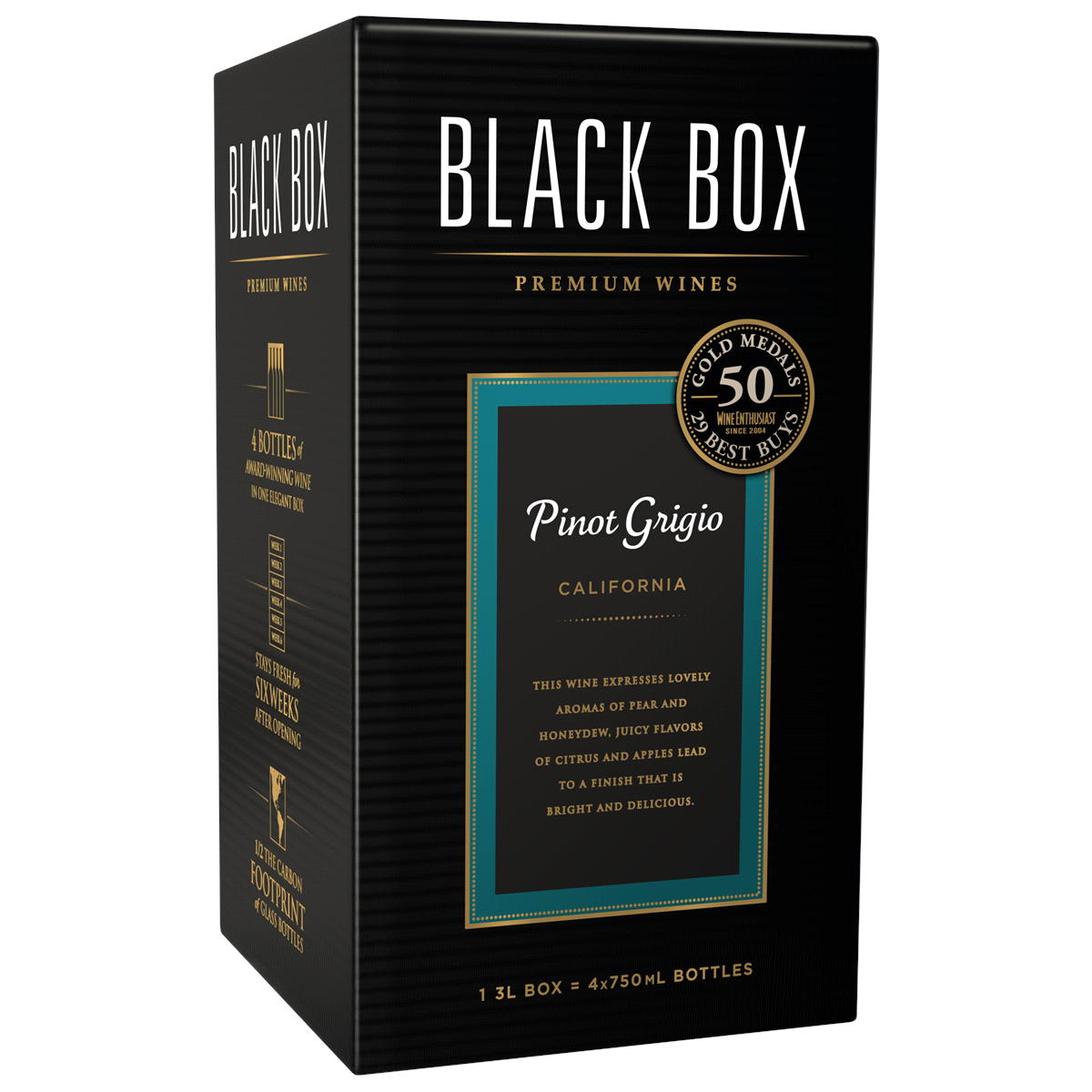 slide 2 of 3, Black Box Pinot Grigio White Wine - 3L Box Wine, 3 liter